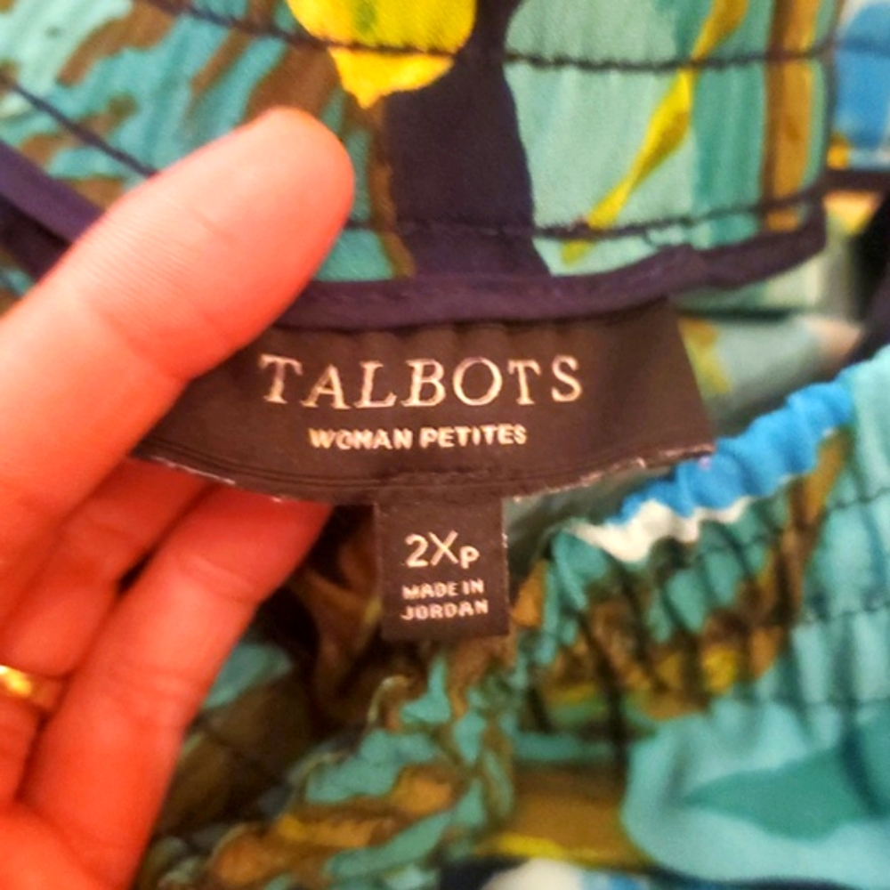 TALBOTS SIZE 2X Floral Tropical Print Pants - Picture 5 of 5